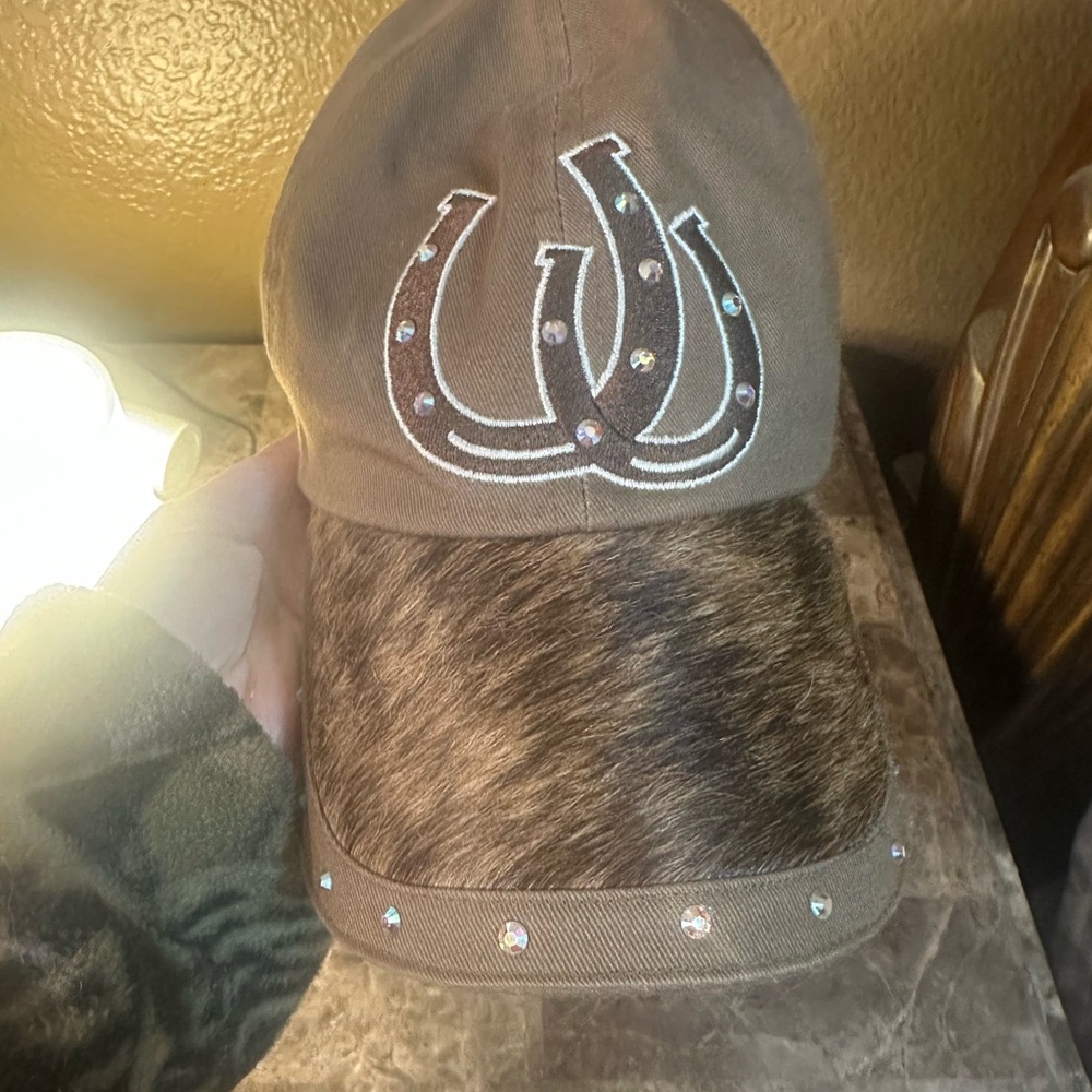 Women’s Fur Cap with Swarovski Rhinestones (used)